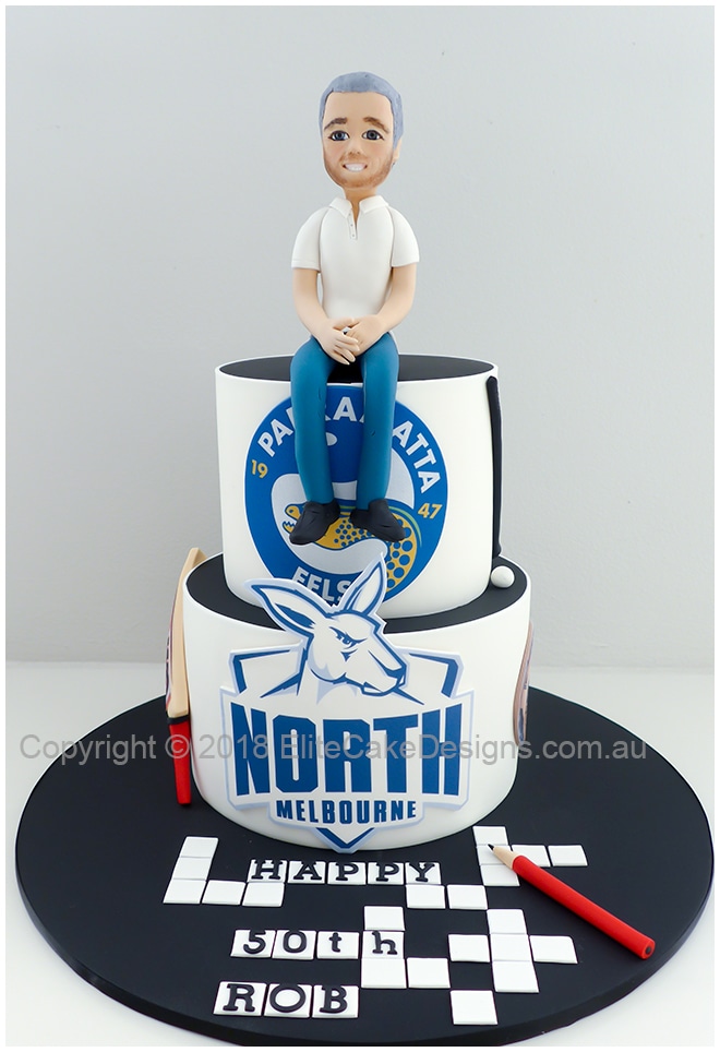 Football - Soccer - Cricket fan novelty birthday cake